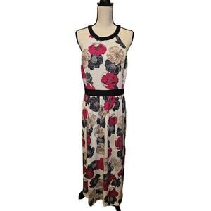 Ann‎ Taylor halter neck floral maxi dress size 10